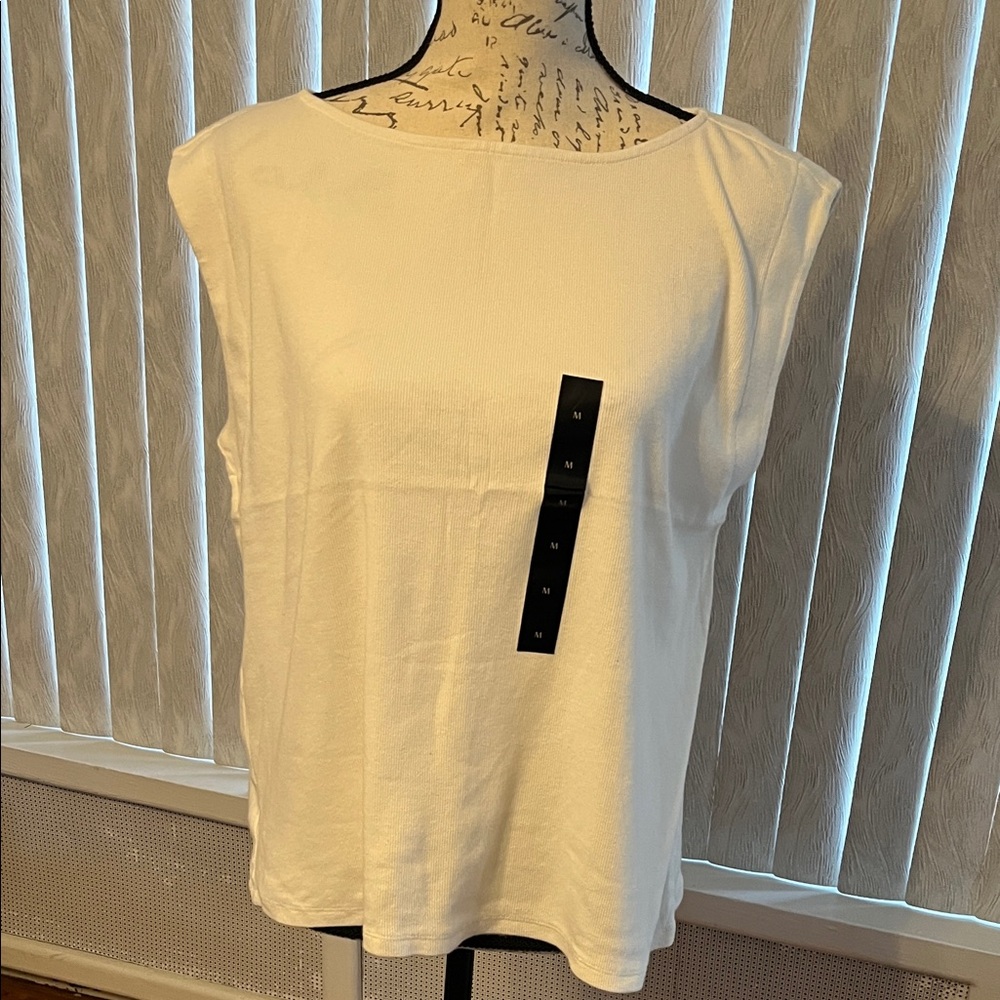 Banana Republic Off-White Muscle Tee